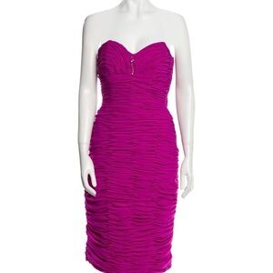 Alice + Olivia Fuchsia Strapless Dress